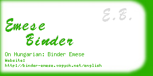 emese binder business card